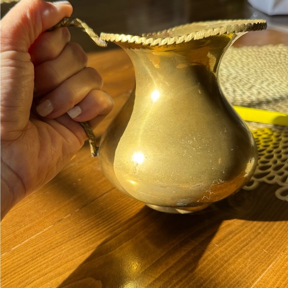 Vintage Solid Brass Decorative Pitcher - Picture 7 of 7